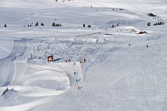 11A The Terrain Park Leads Down To The Great Divide Express Chairlift At Banff Sunshine Ski Area